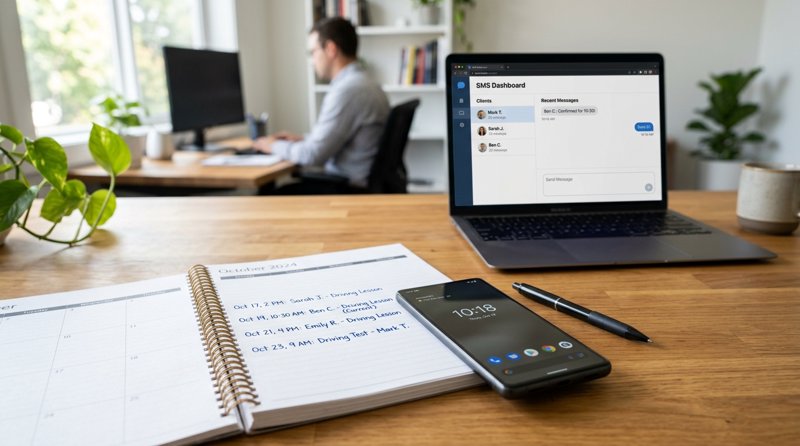 Driving School Lesson Reminder SMS: Stop No-Shows Easily