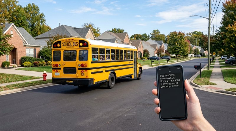 Ideas to Announce School Bus Arrival via SMS